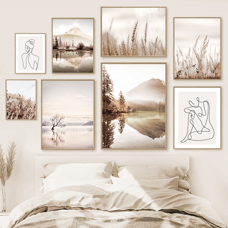 Scenery Poster Wall Art Canvas Painting | Landscape Picture | Home Art Decor 