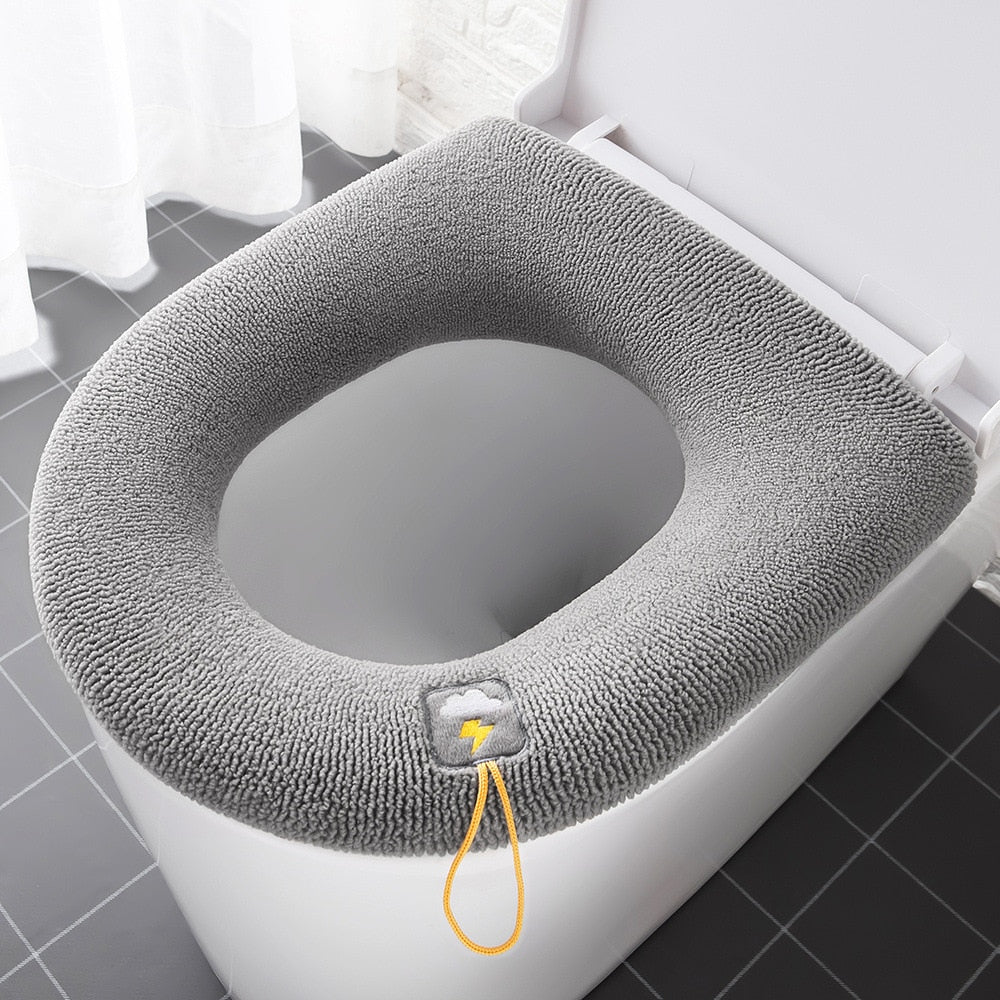 Winter Warm Toilet Seat Cover | Washable Bathroom Accessories