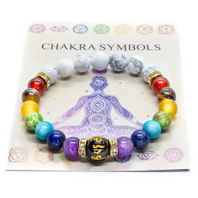 7 Chakra Bracelet with Meaning Card