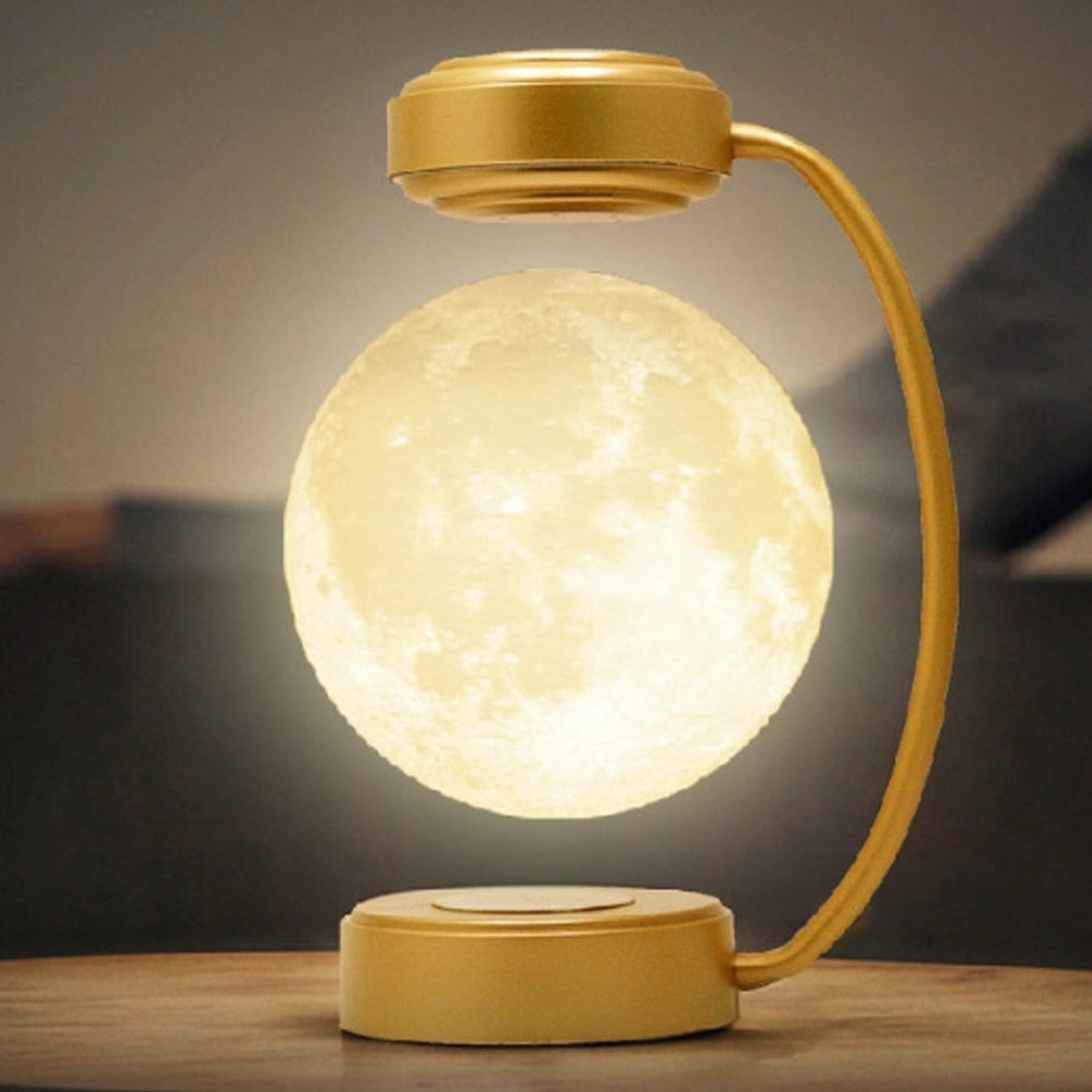 3D Magnetic Levitating Moon LED Night Light | LED Floating ball lamp