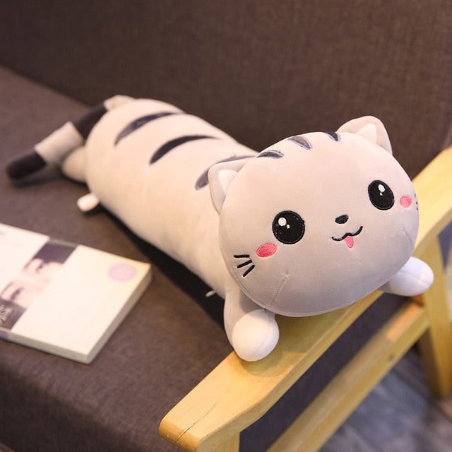 Cute Cuddly Soft Long Cat Pillow