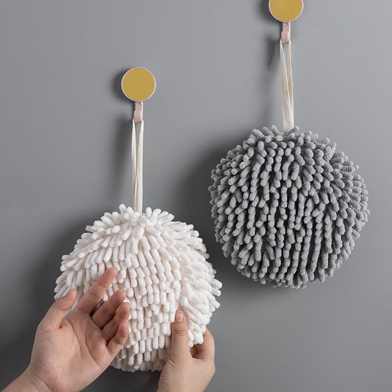 Chenille Kitchen Bathroom Hand Towel Ball | Chenille Hand Towels