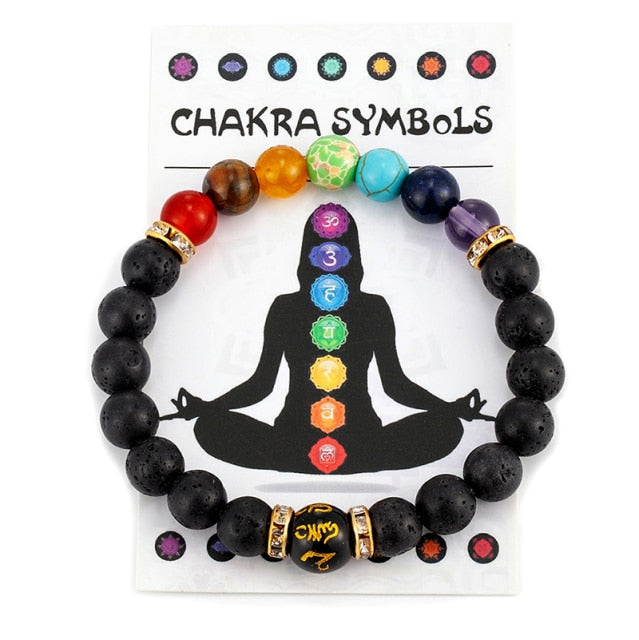 7 Chakra Bracelet with Meaning Card