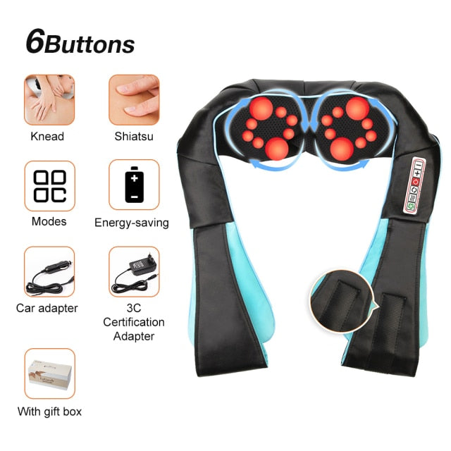 Electric Pulse Back and Neck Massager Far Infrared – NuYu Body Sculpting