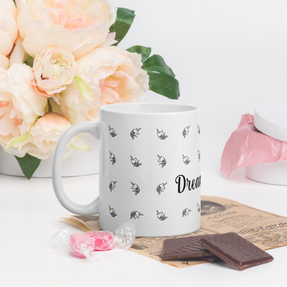 Dream Big White Glossy Mug | Ceramic mug