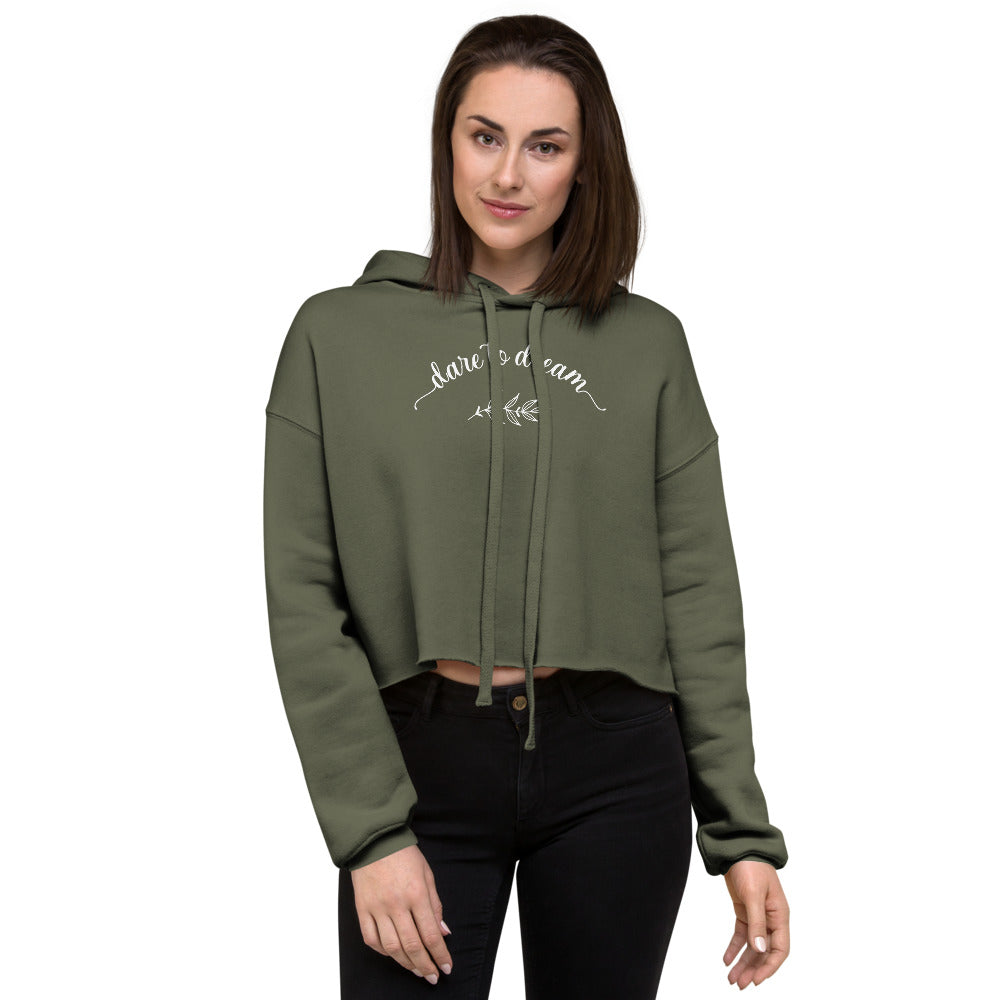 Dare To Dream Crop Hoodie | women hoodies | Long Sleeve Hoodie